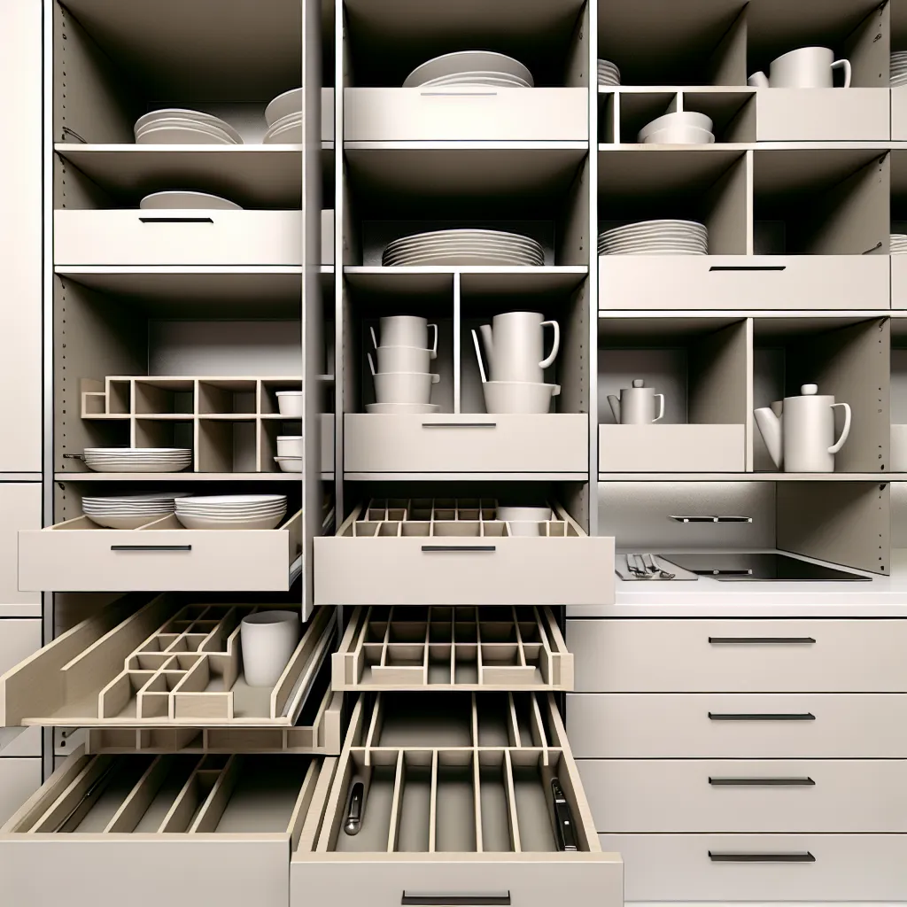 Cabinet organization with refined dividers
