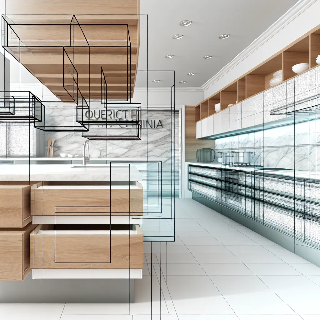 Luxury kitchen spatial zoning